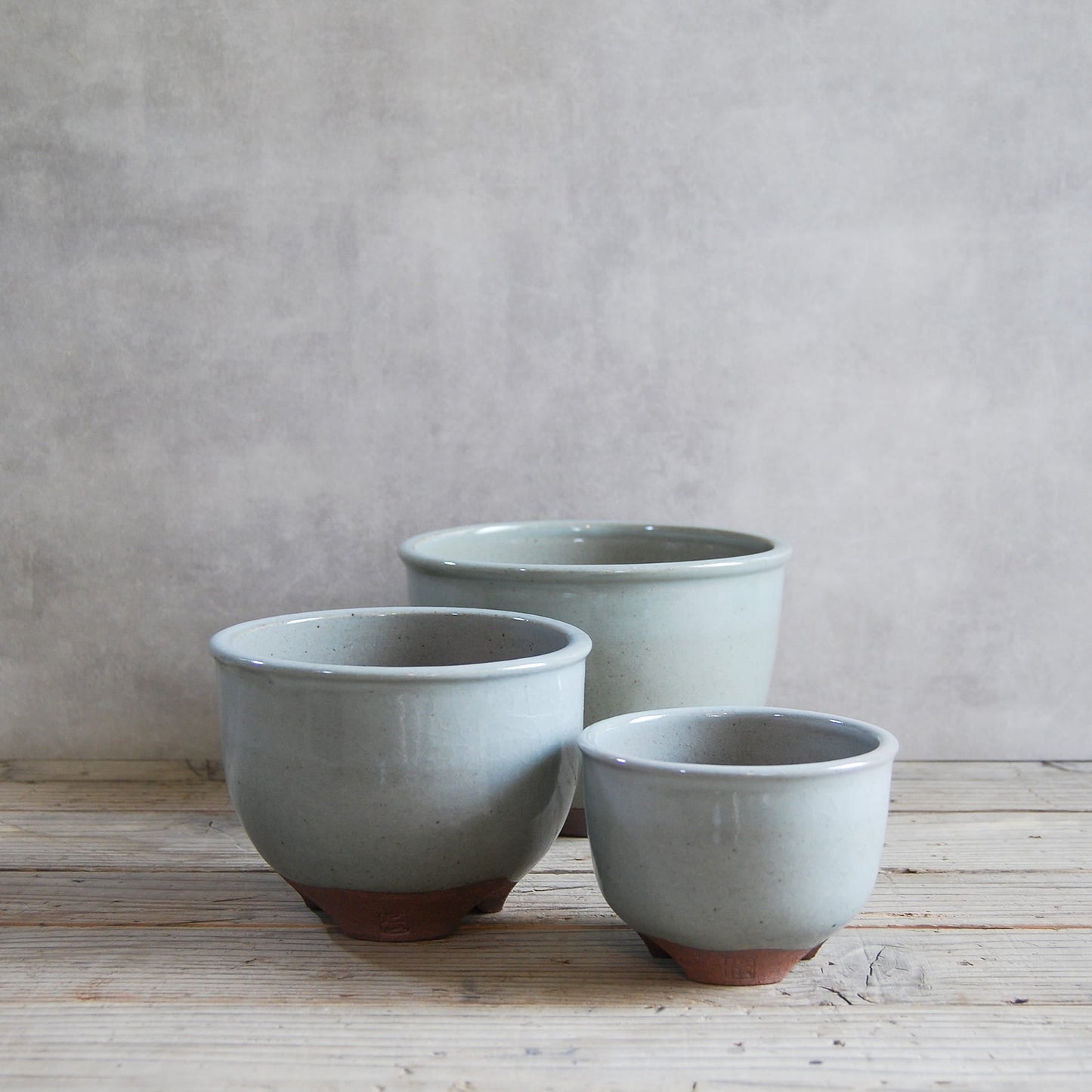 伝市鉢 コウロ型(サクラソウ型) グレー 5号