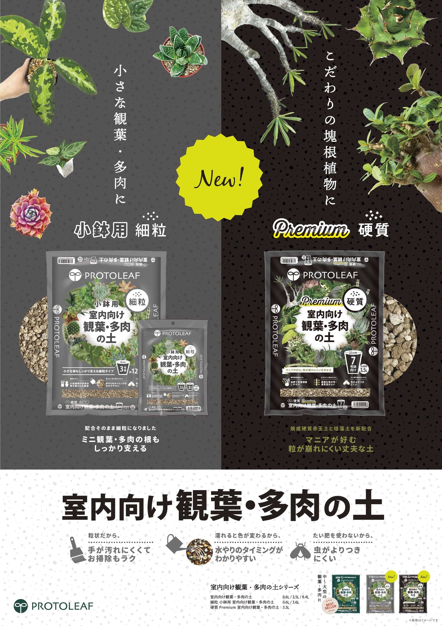 室内向け観葉・多肉の土 細粒 小鉢用
