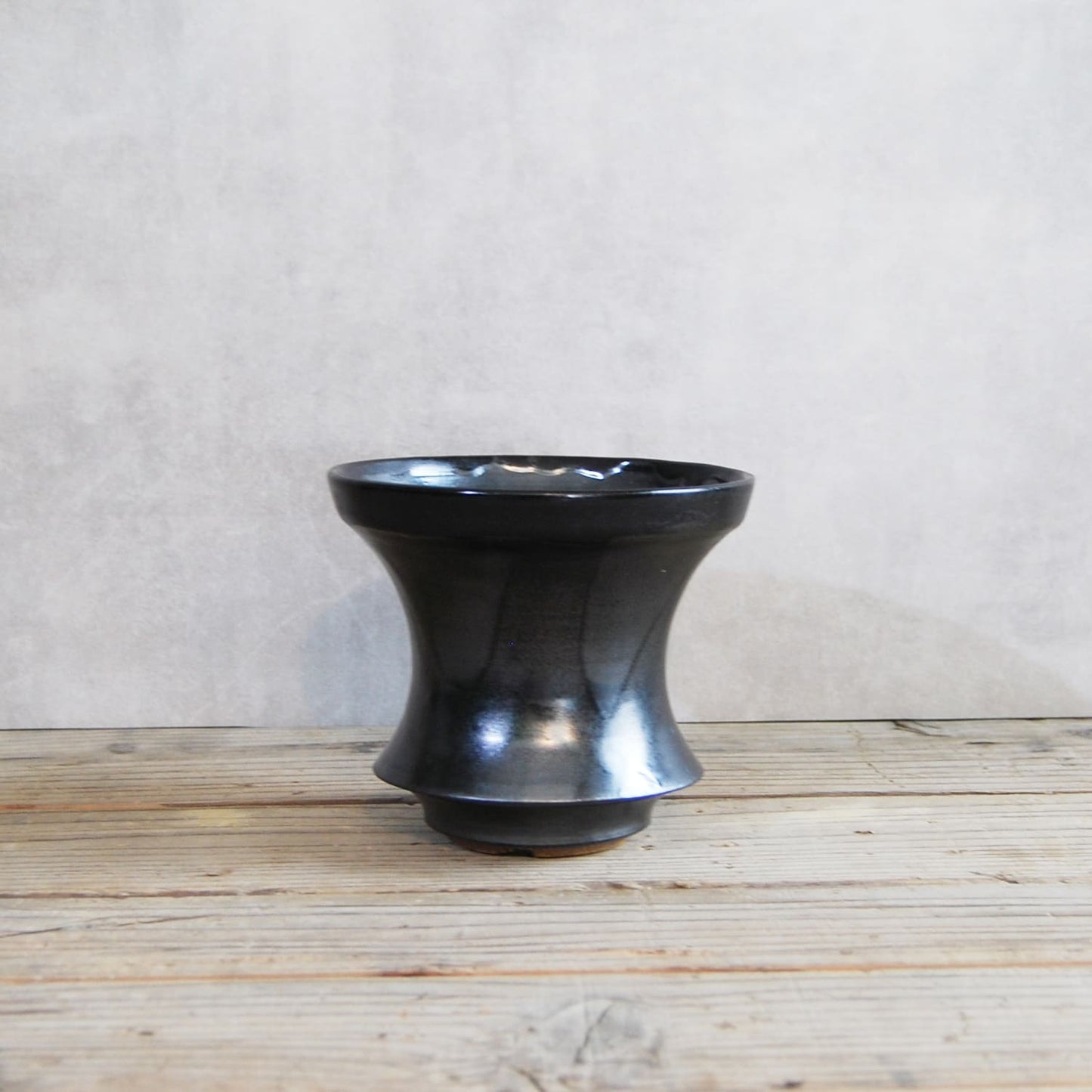 黒釉植木鉢007 大信陶器