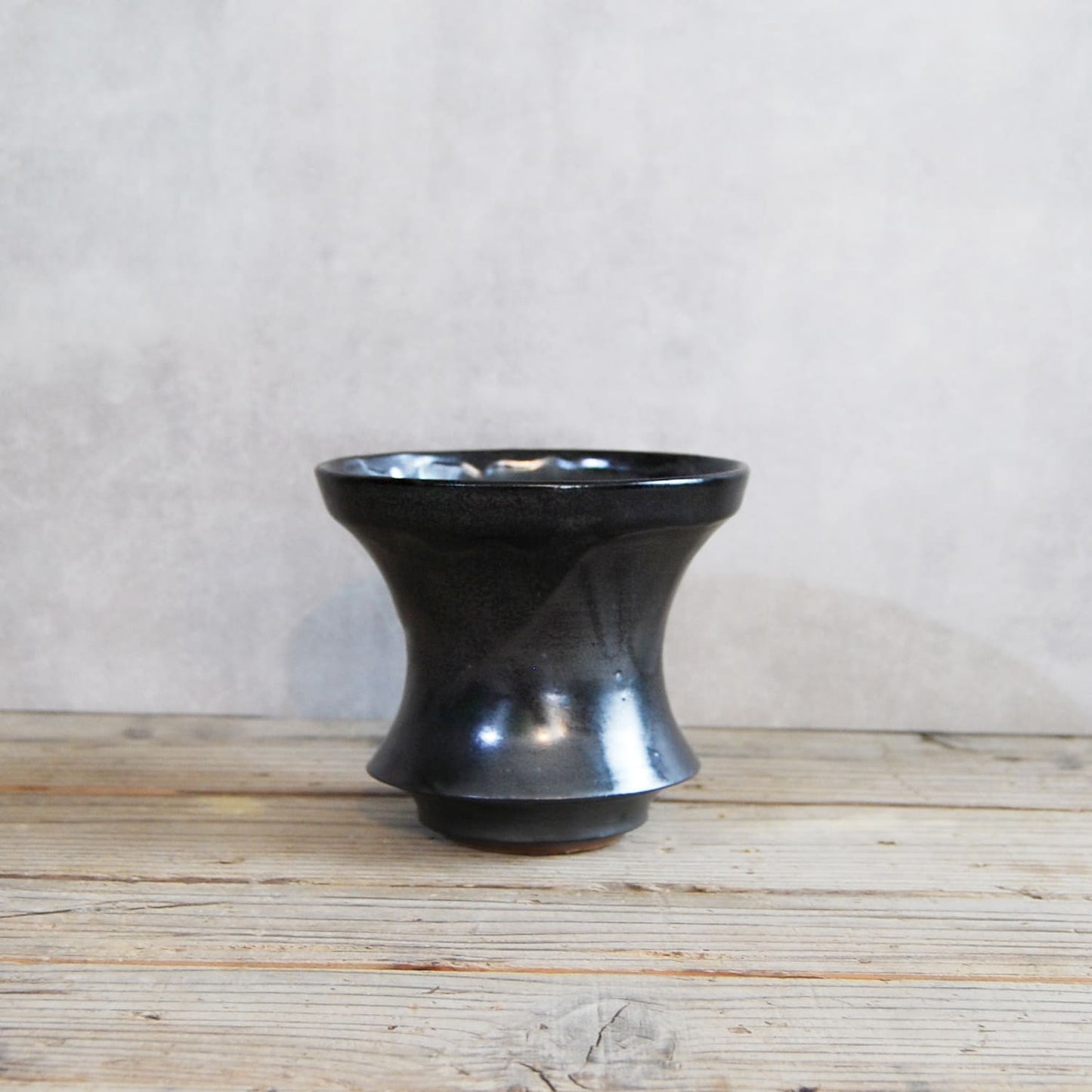 黒釉植木鉢007 大信陶器
