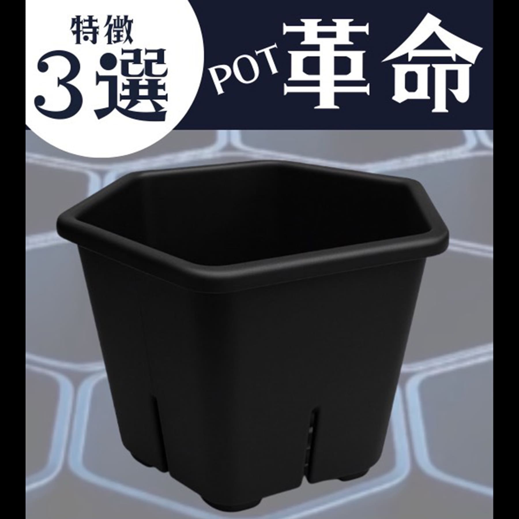 HexaPot（ヘキサポット）六角形プラ鉢 5号相当 – linkplants -リンク