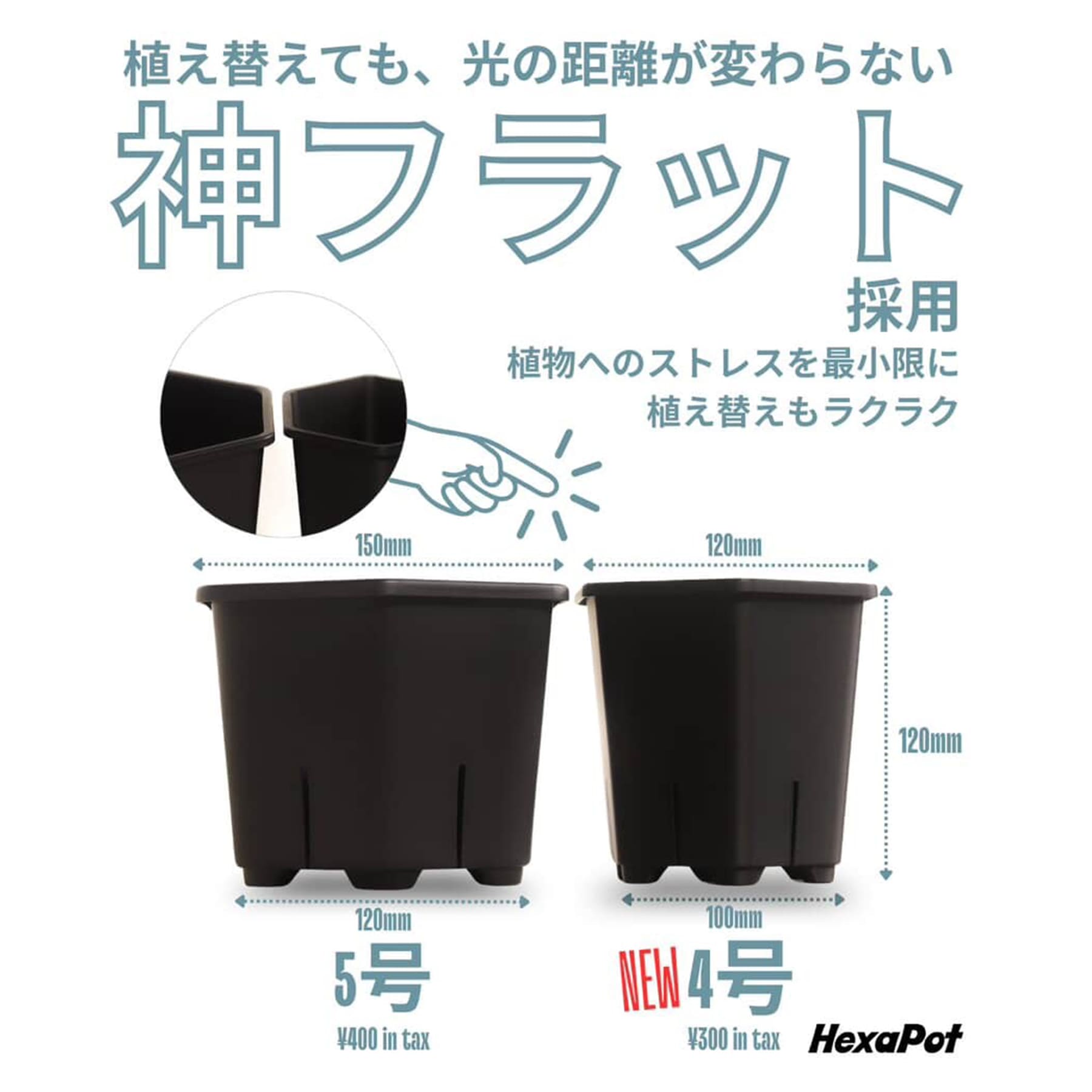 HexaPot（ヘキサポット）4号 六角形プラ鉢 – linkplants -リンクプランツ-