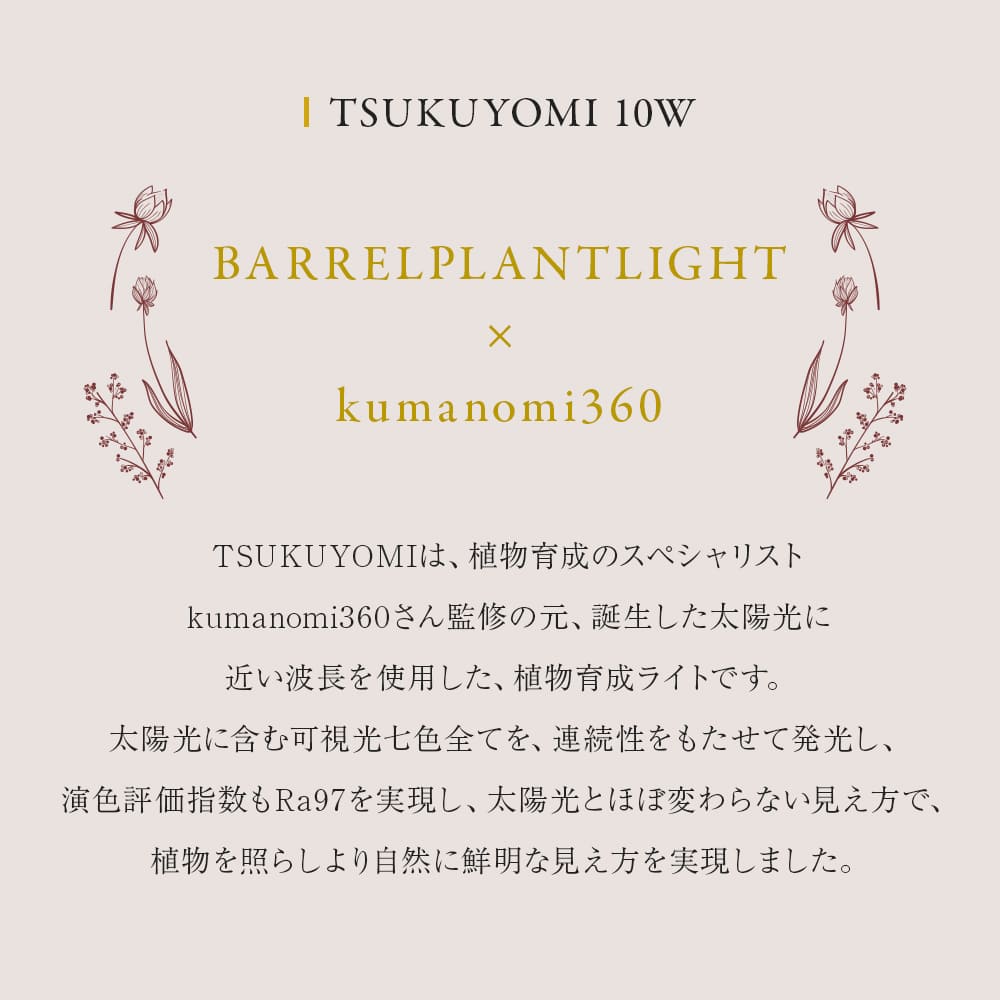 TSUKUYOMI LED 10W （ツクヨミLED 10W）植物育成LED ホワイト